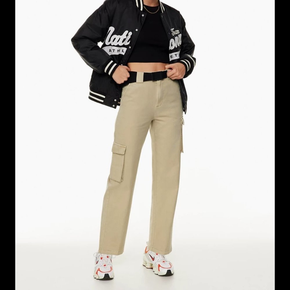 NWT Aritzia TNA Belted Cargo Pant Gd Humus Beige XS